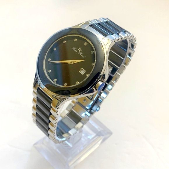 Lucien Picard Men's Swiss Stainless SteelBlack Watch 28001BK
